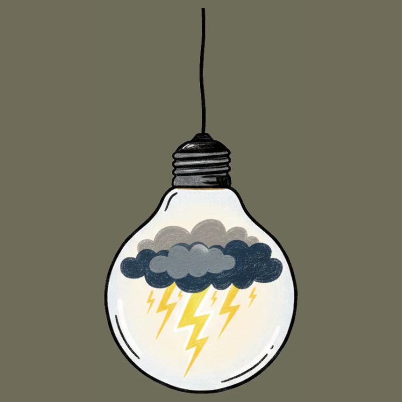 Idée Orageuse dans Ampoule