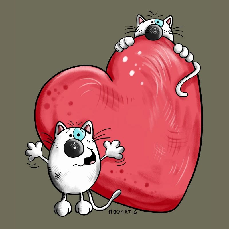Katzen mit Herz