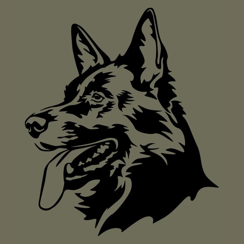 German shepherd head