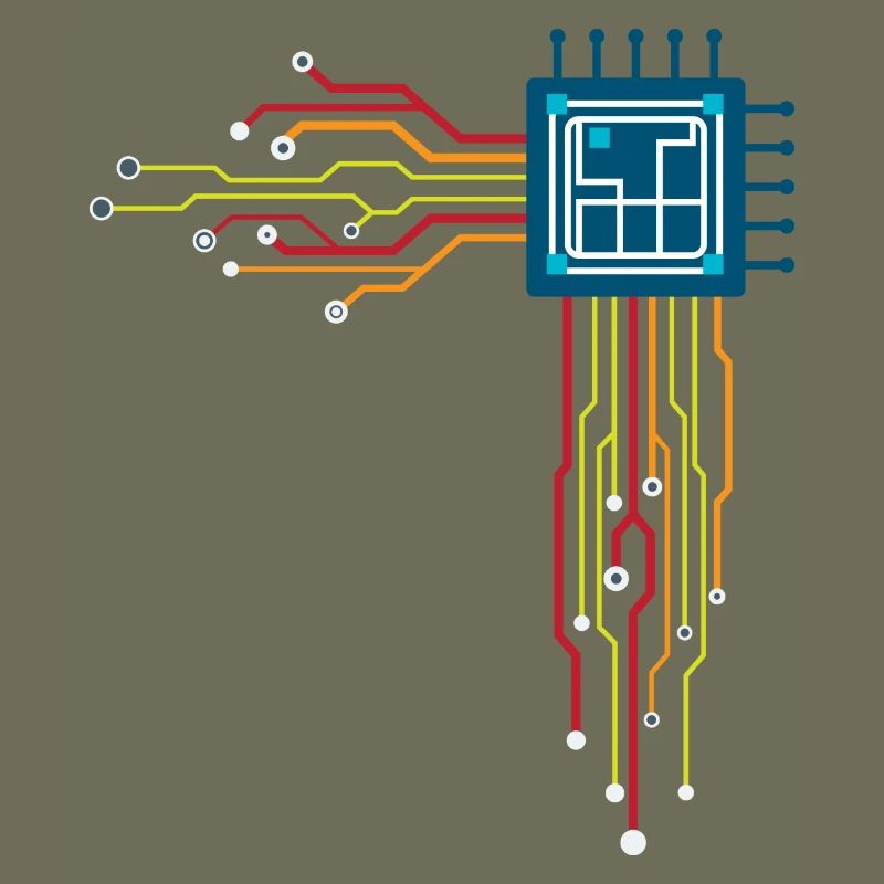 Computer chip - Creative illustration