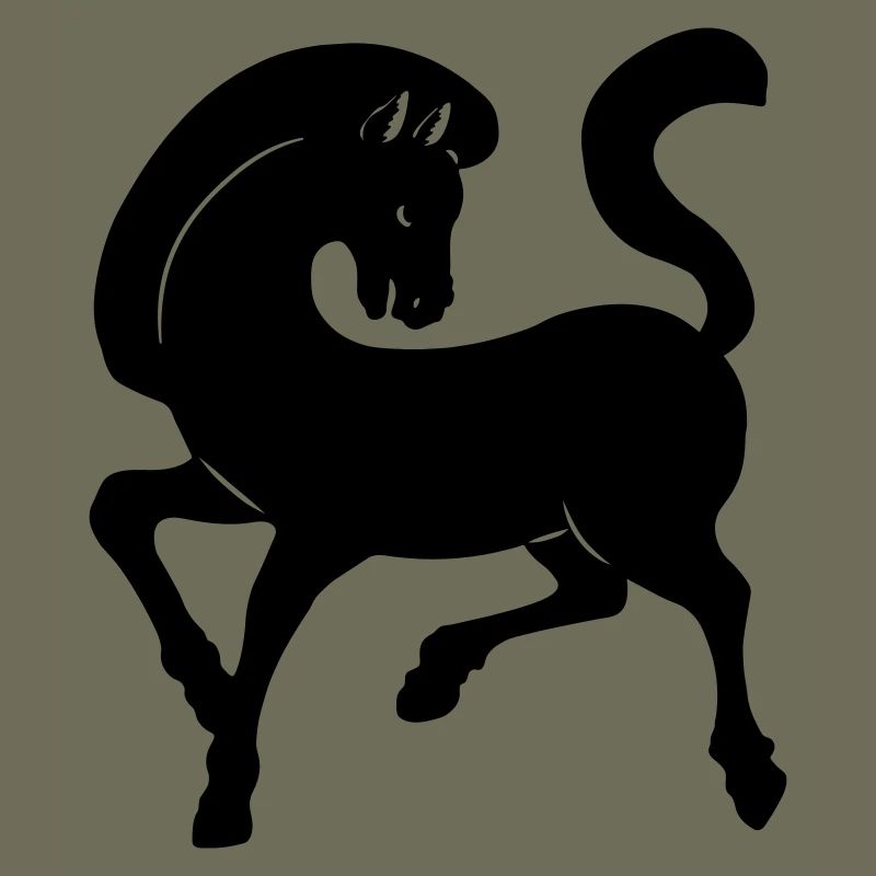 Image d’ombre de cheval année du cheval