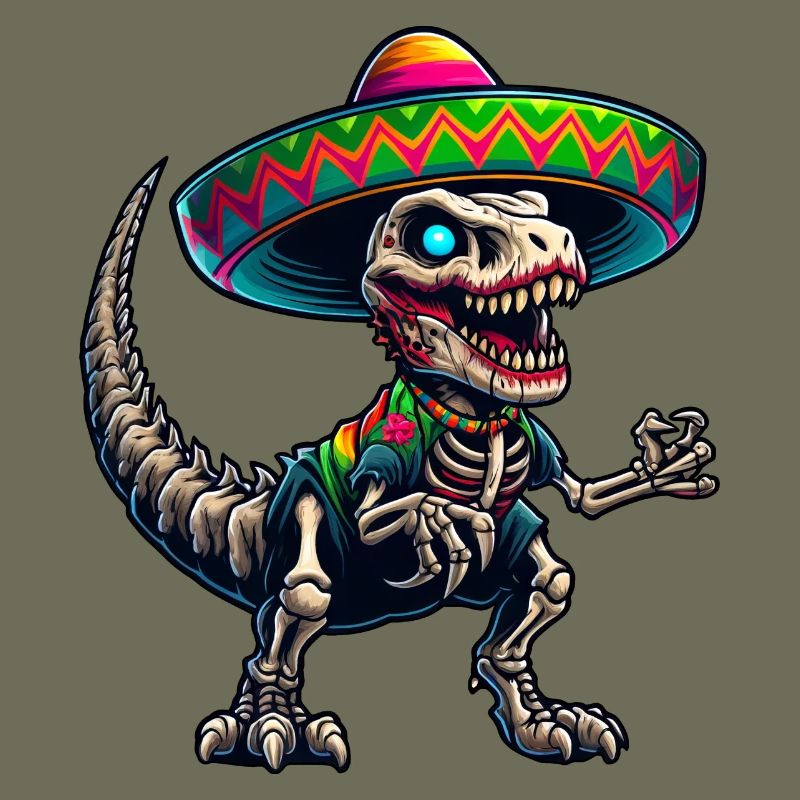 Cinco de Mayo T-Rex vs Zombies