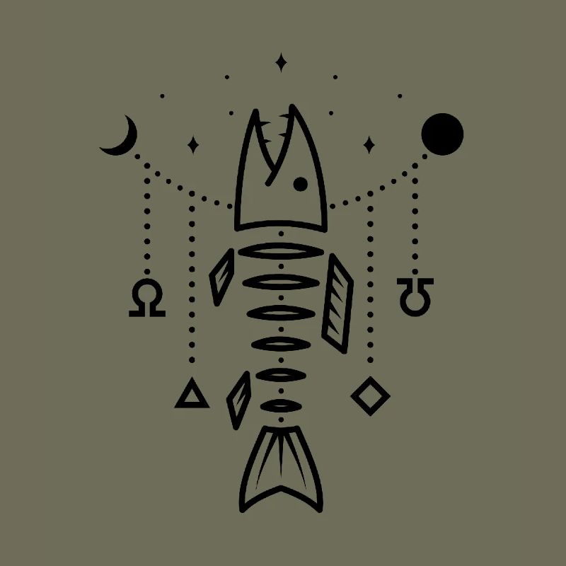 Fishing - Design Fish in Boho Style