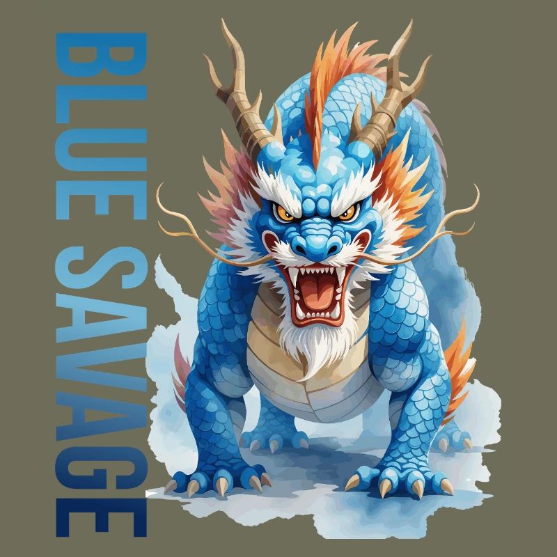 MAJESTÄTISCHER BLAUER DRACHE