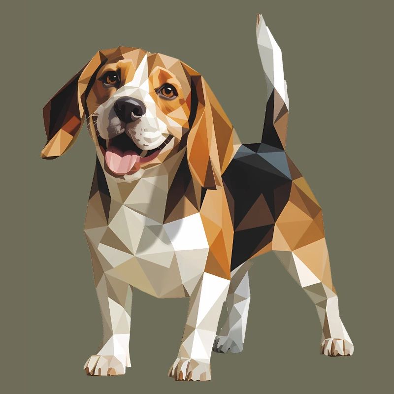 Beagle - Cooles Low Poly Logo