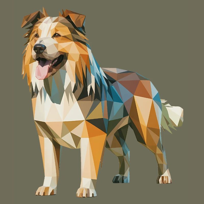 Berger australien - Logo Low Poly cool