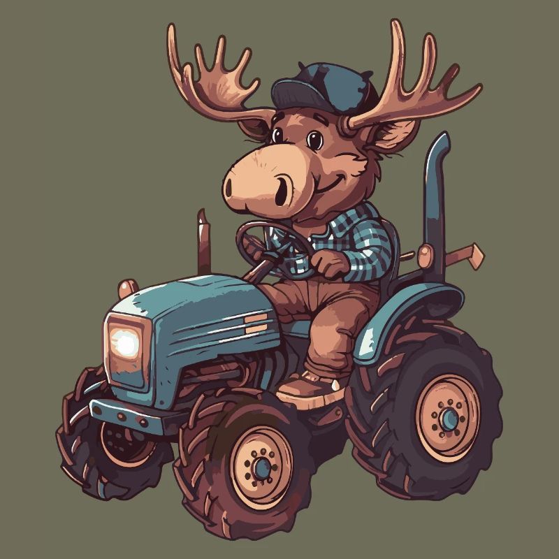 Moose Tractor Farmer
