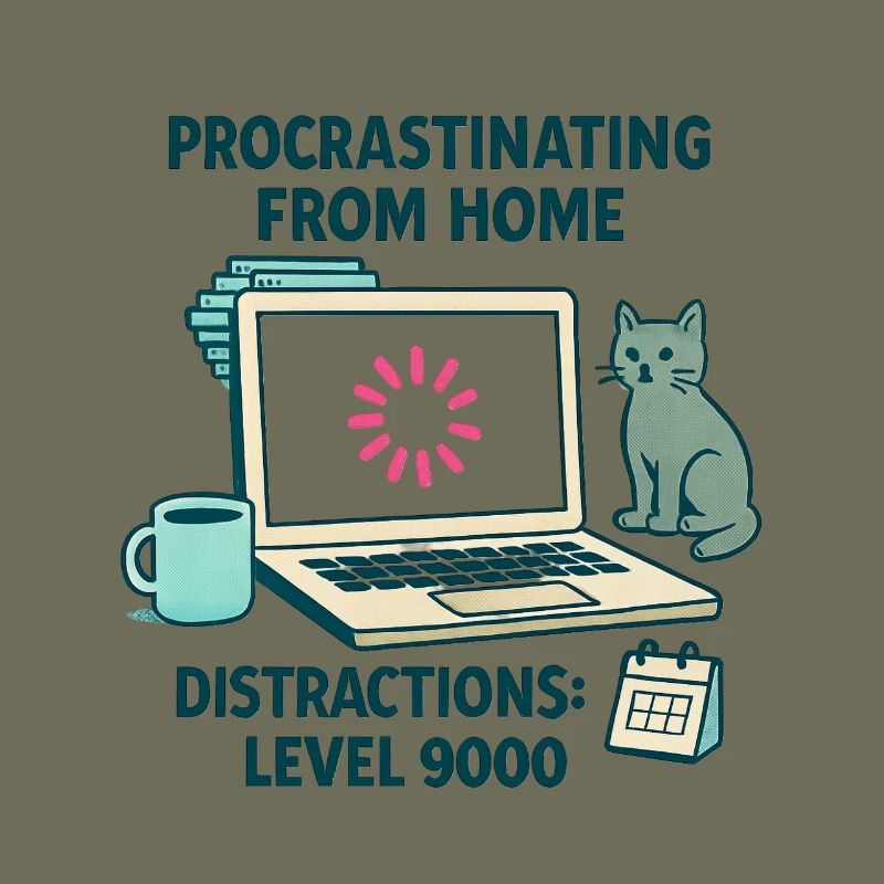 Humor Procrastination Telecommuting Chat and Coffee