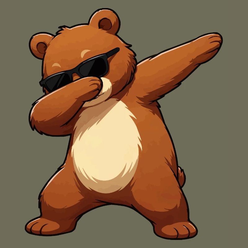 Dab Bear with Sunglasses