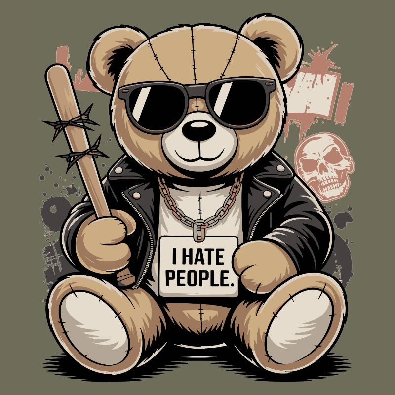 Bad Teddy – I Hate People Bär Design