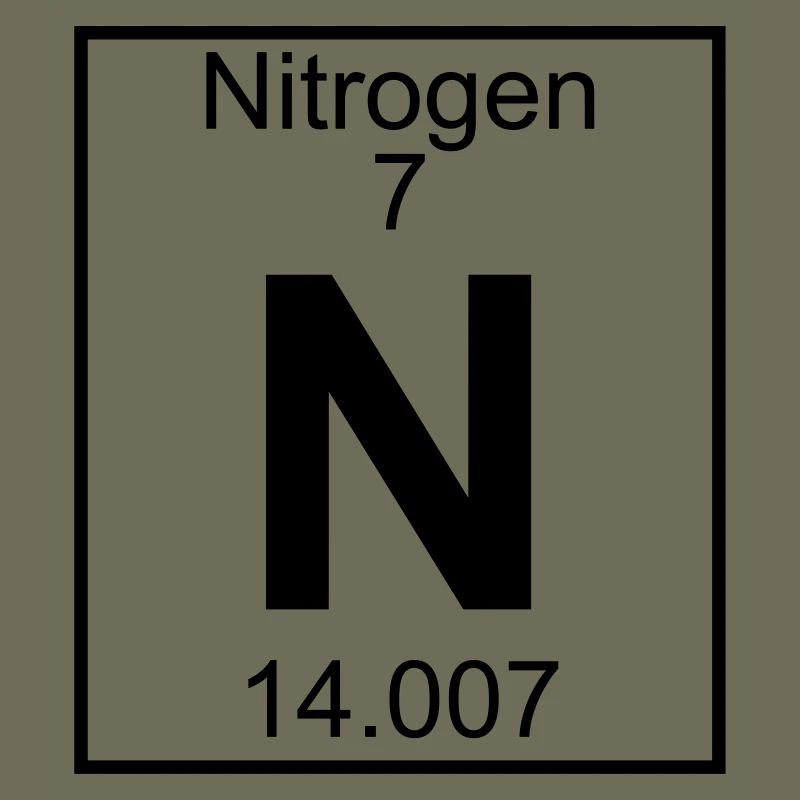 Periodic table element 7 - N (nitrogen) - BIG
