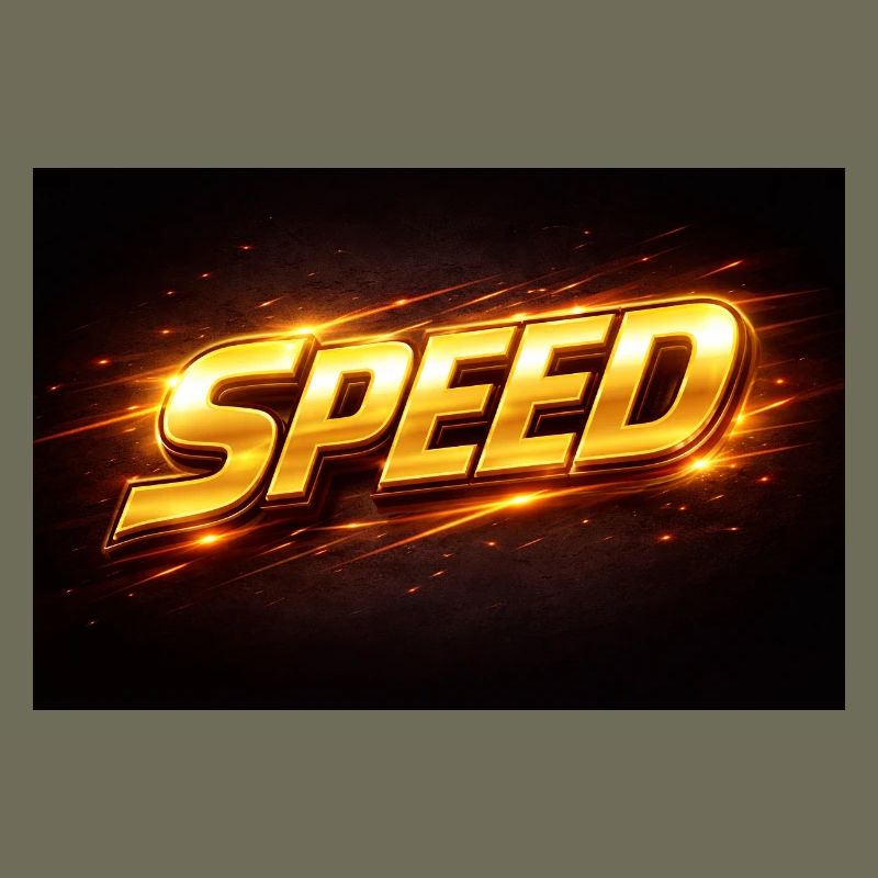 Golden Neon Speed Design