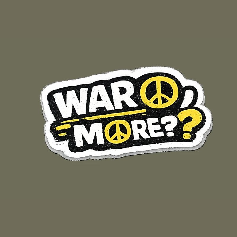 War No More – Sticker Peace & Humanity
