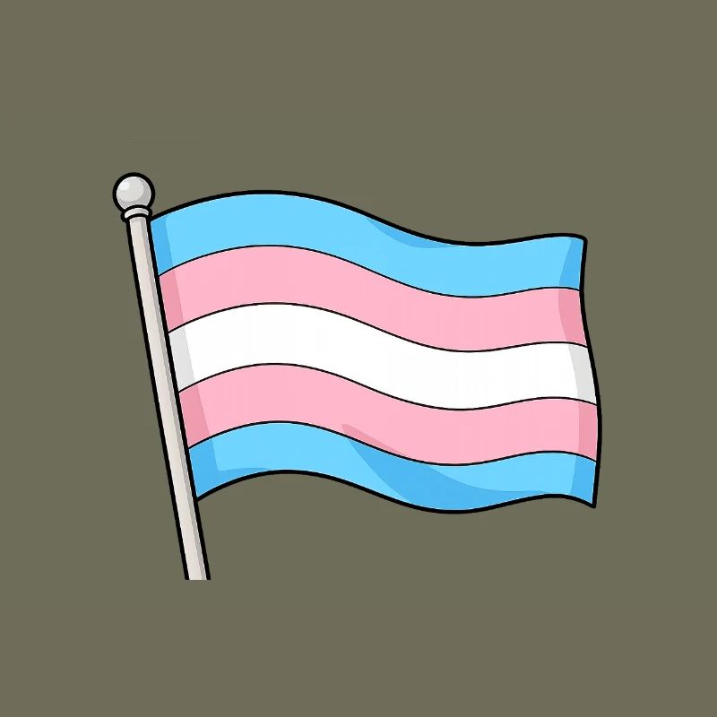 Transgender Flag Pastel Wave