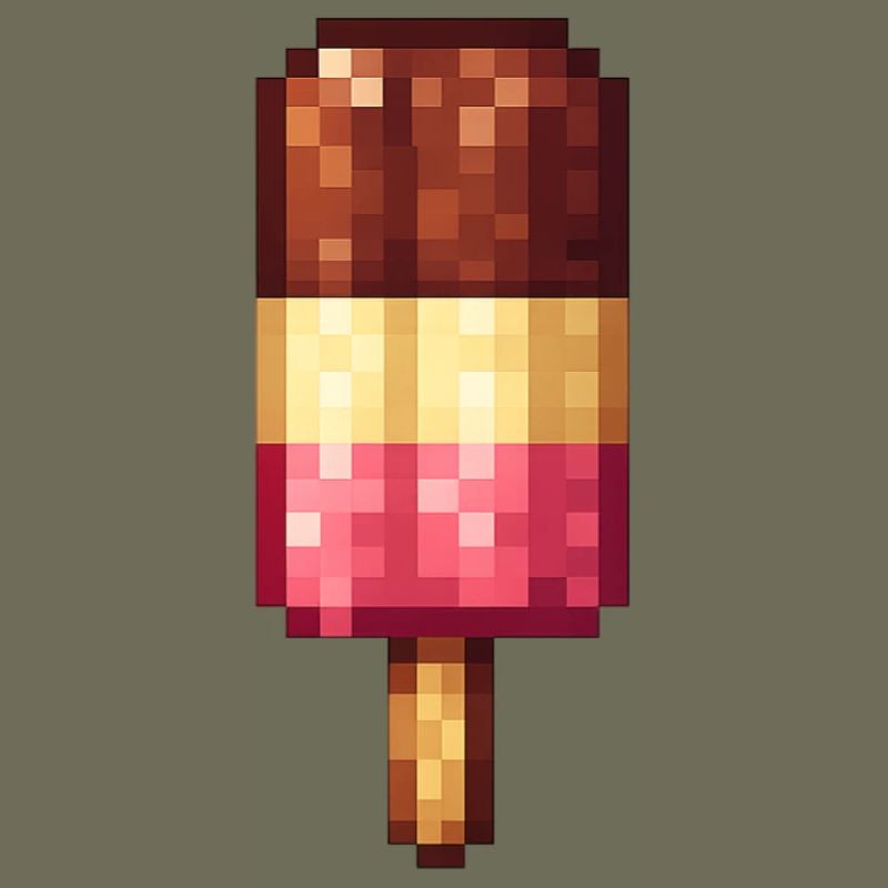 Glaces rétro pixelisées