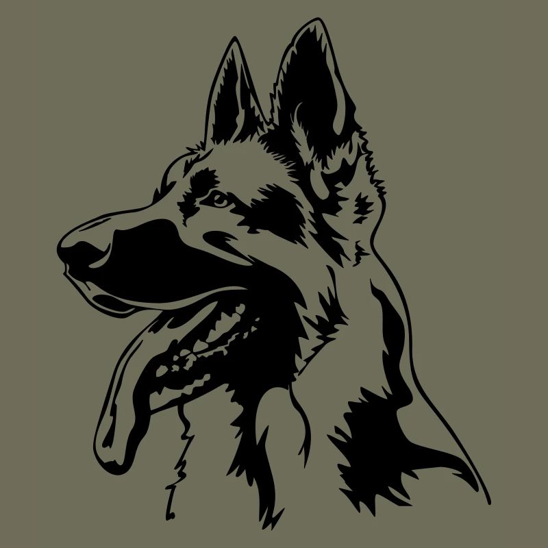 German shepherd head