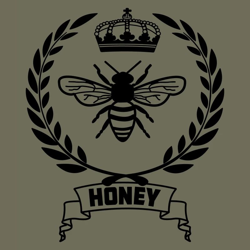 Bee in laurel wreath