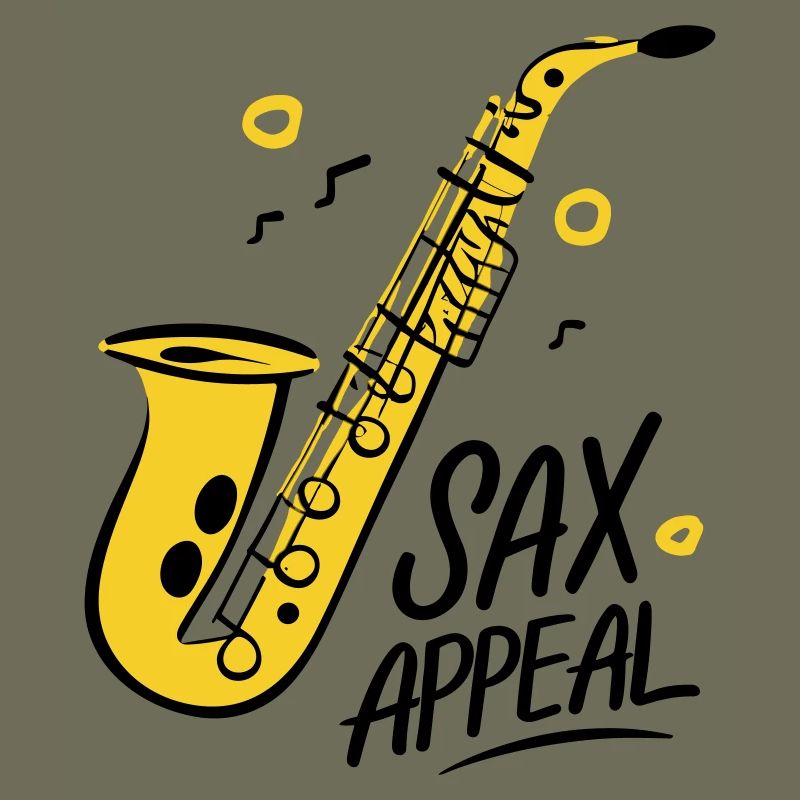 Saxophone Doré Jazz Graphique