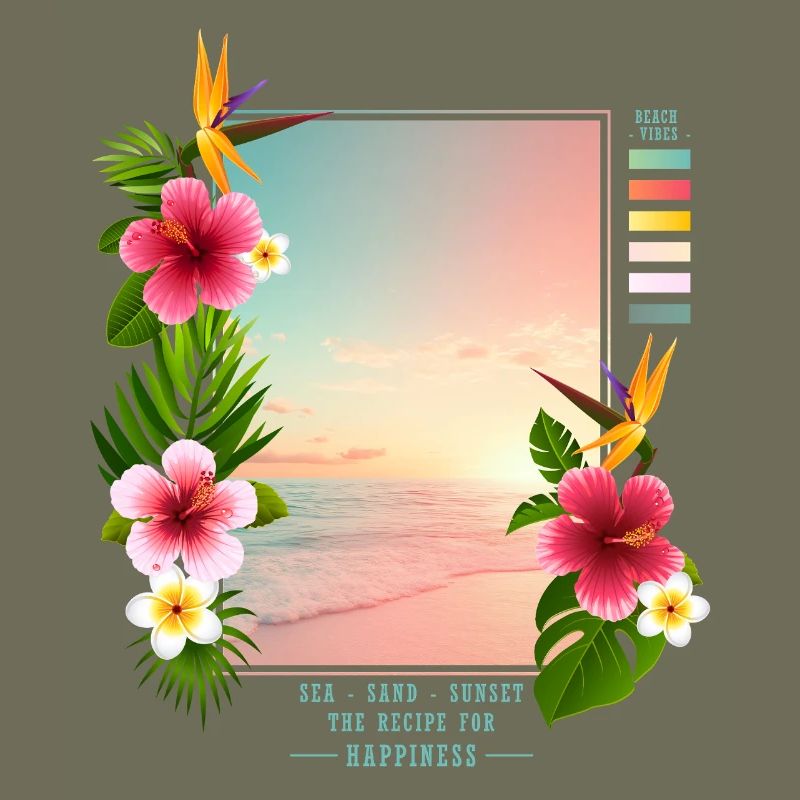 Mer - Sable - Coucher de soleil