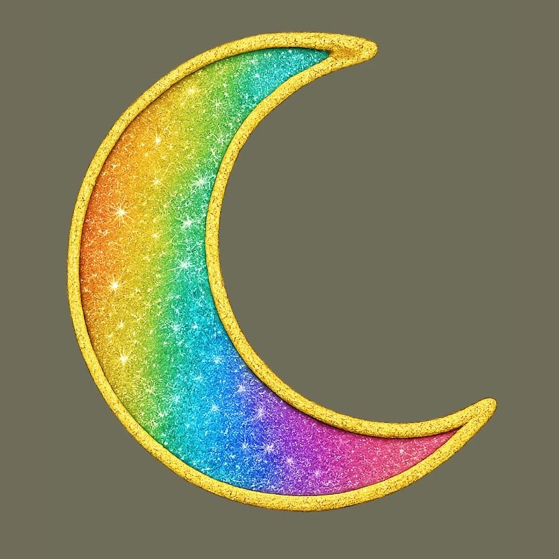 Conception de paillettes de lune arc-en-ciel