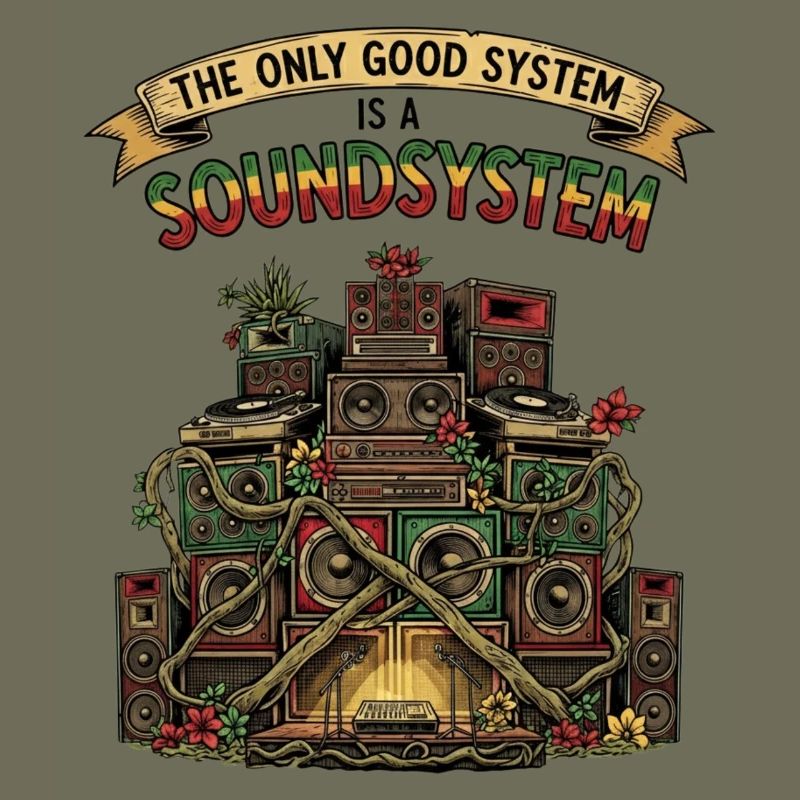 Sound System Collage Dub Reggae