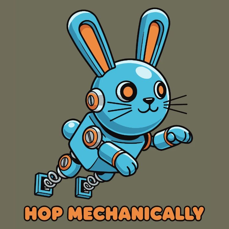 Blue Mechanical Hoppbunny