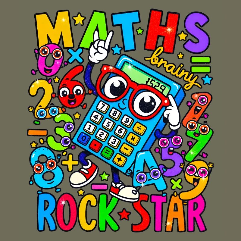 Math Rock Star Rechner Neon