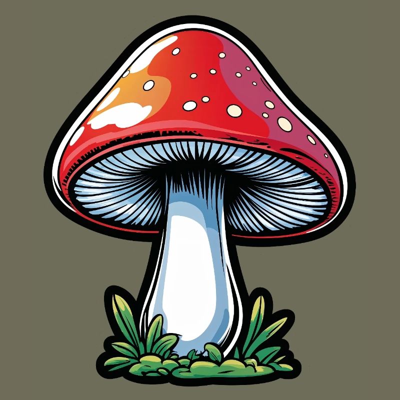 Red Toadstool Popart Design