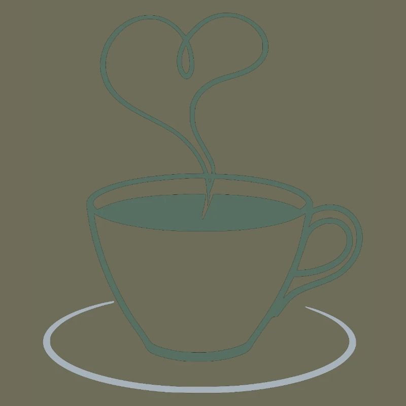 Herzdampf Kaffee Illustration