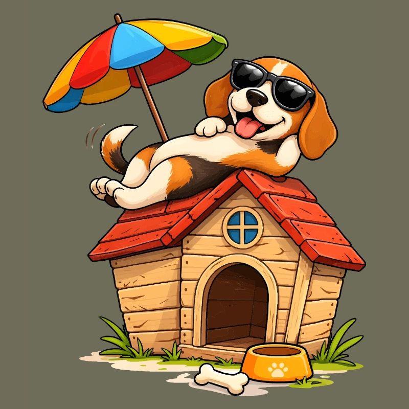 Conception de la maison de vacances des chiens Beagle