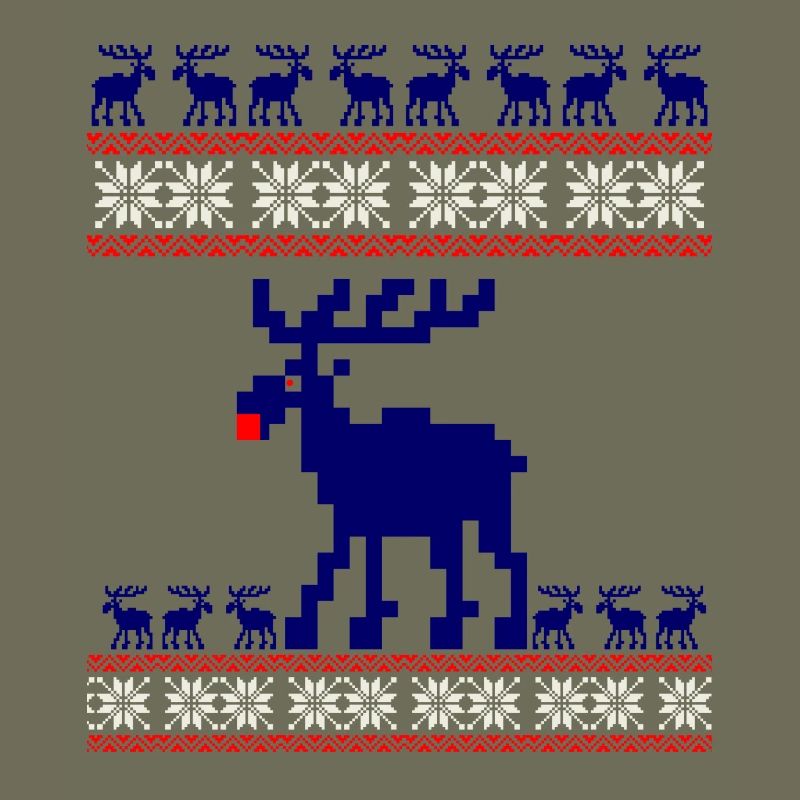 Reindeer Pattern Knitting Winter Rudolf Elk Pixel xma