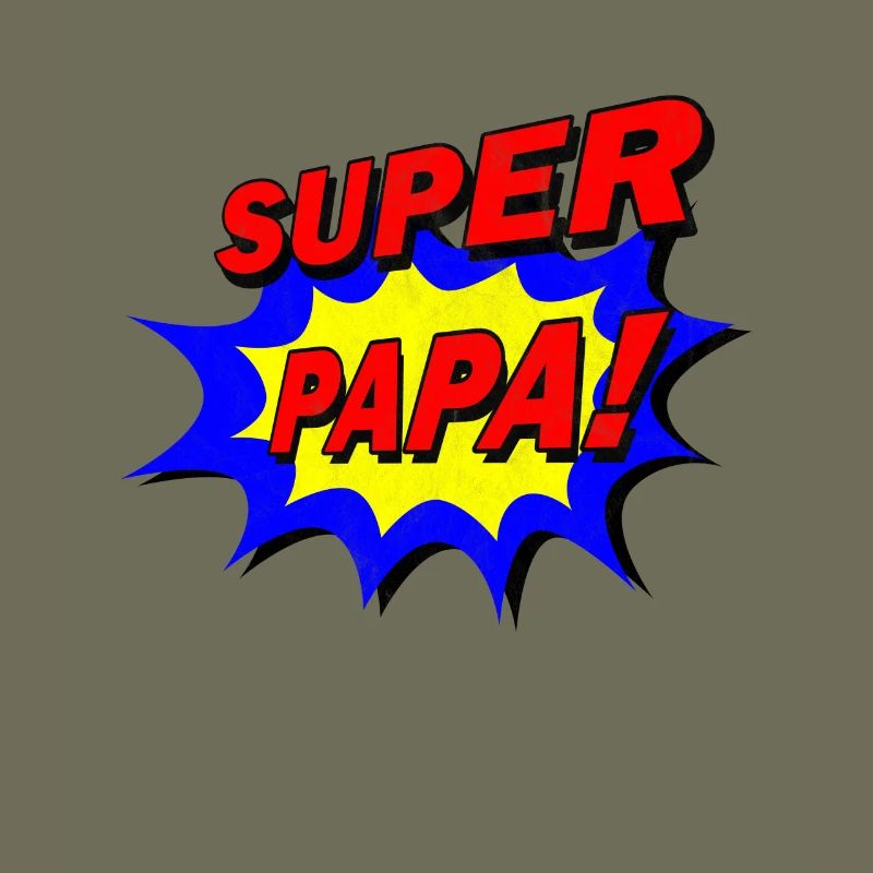 Super Papa Held Comic Vatertags Geschenk
