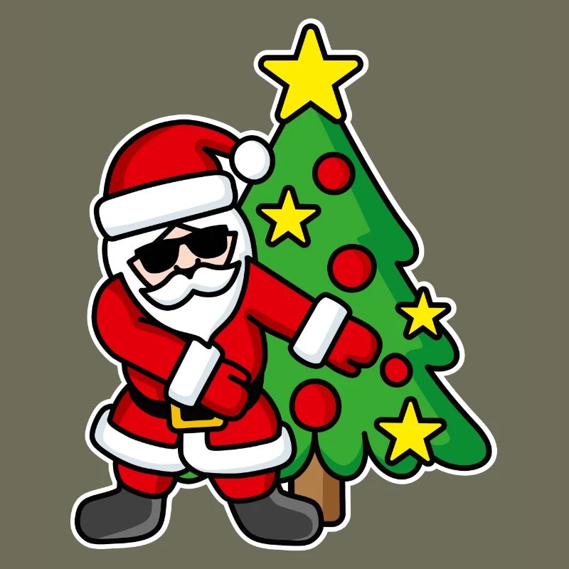 Santa Claus Christmas tree FLOSS DANCE FLOSSING