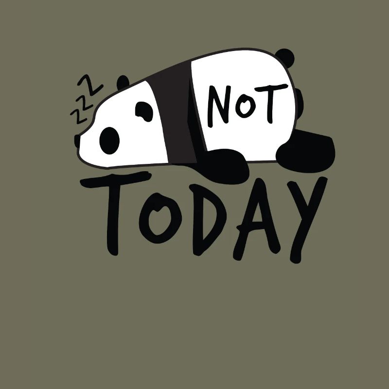 Sleeping Panda with Lettering Not Today