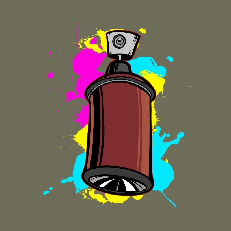 Bunter Schalfspray mit Graffiti-Design