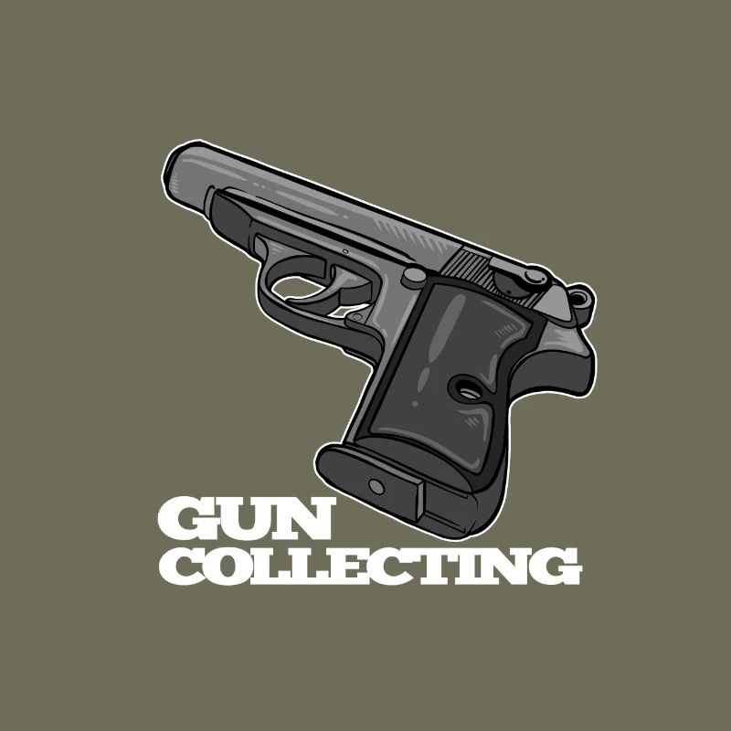 Pistol design with text motif