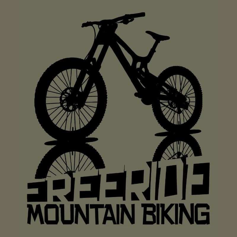 Silhouette de VTT freeride