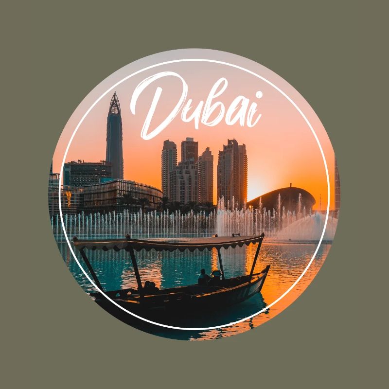 Dubai Sonnenuntergang Skyline Boot