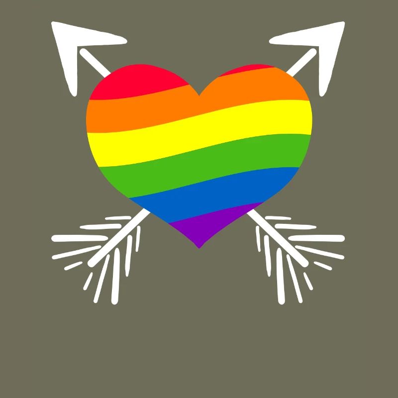 Regenbogen Herz Pfeil