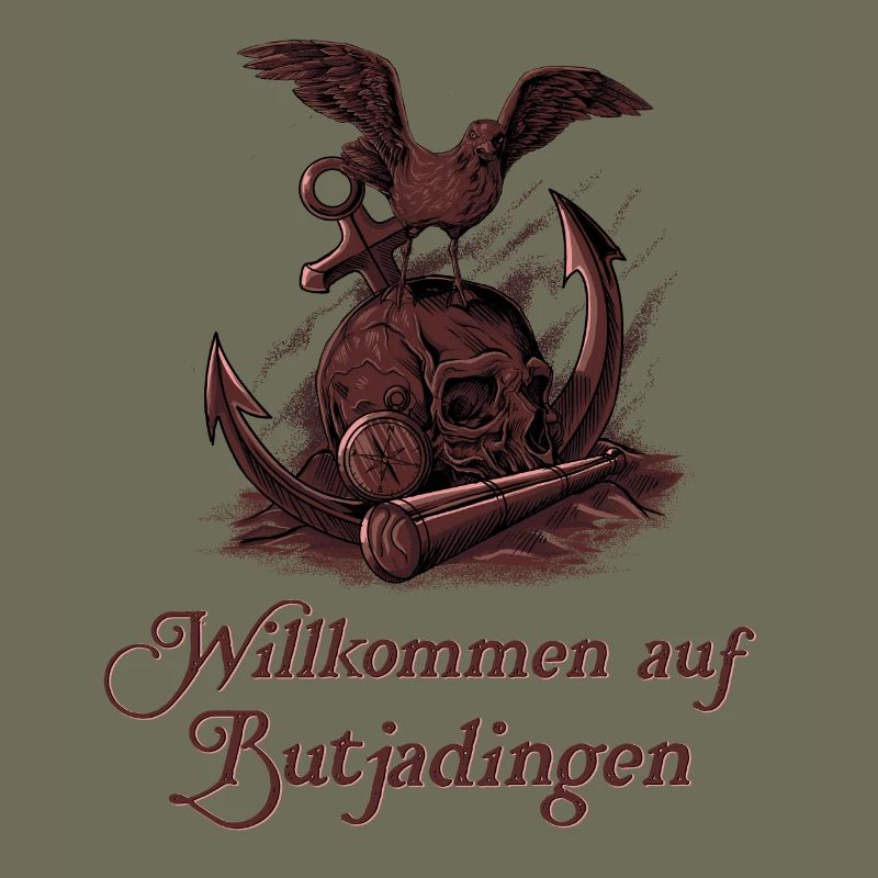 Möwe auf Schädel - Insel Butjadingen