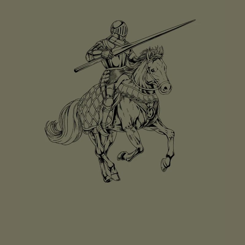 Medieval knight on horseback - Tjosten