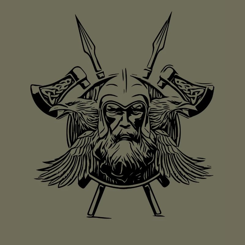 Odin Raben Wikinger Äxte