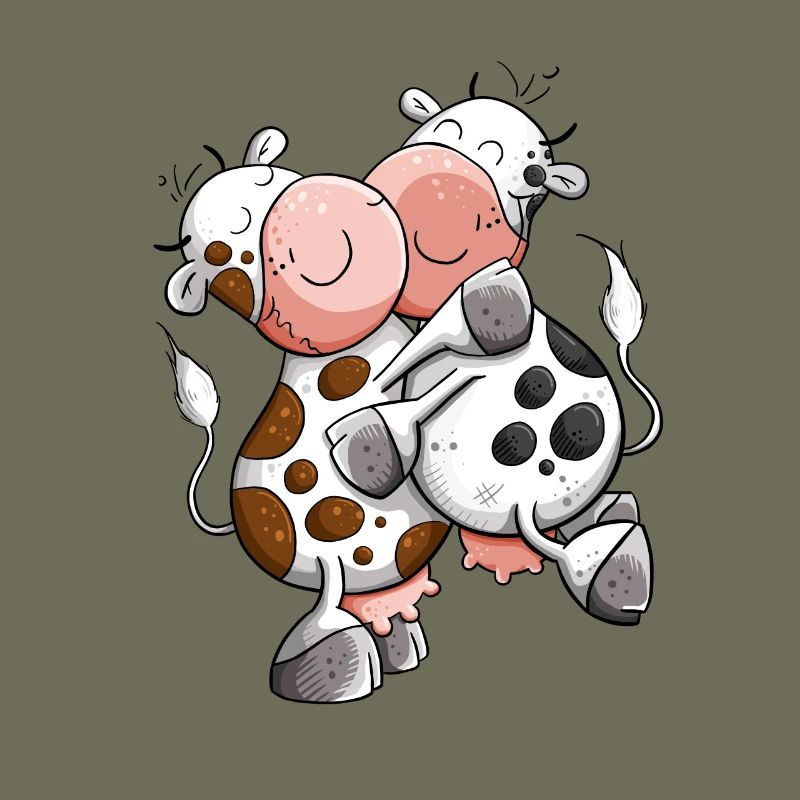 Cuddling Cows I Cow Cows