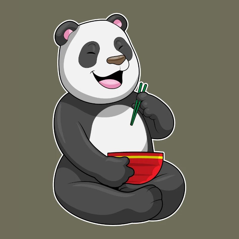 Cuisine de ramen de chef panda