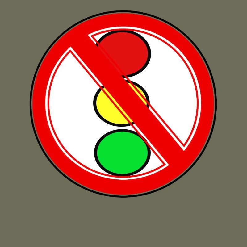 Panneau d’interdiction des feux de circulation