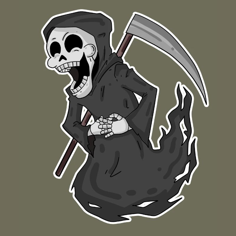 Grim Reaper rit drôle