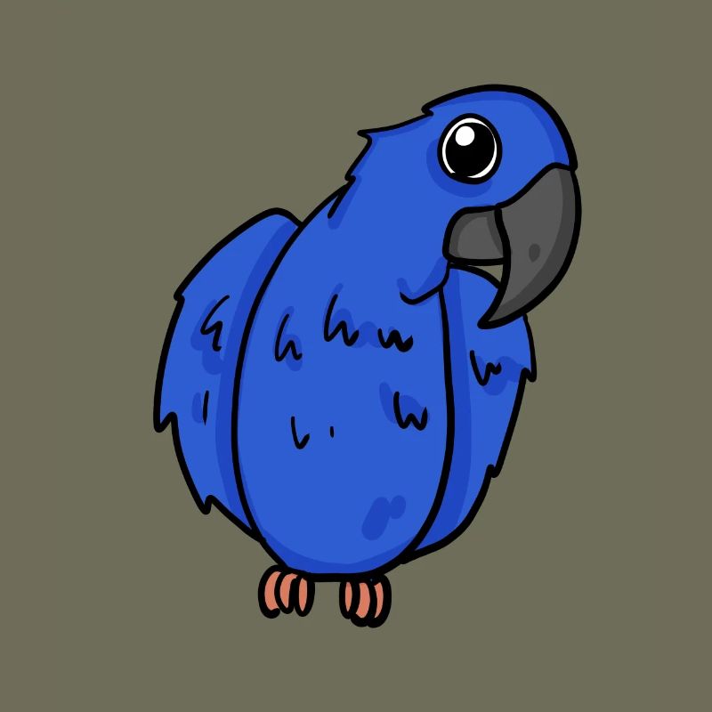 Oiseau perroquet d’ara jacinthe