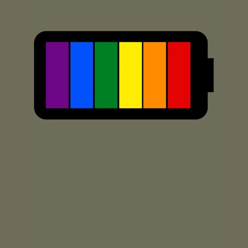 Regenbogenfarben Batterie Loading - Gay Pride