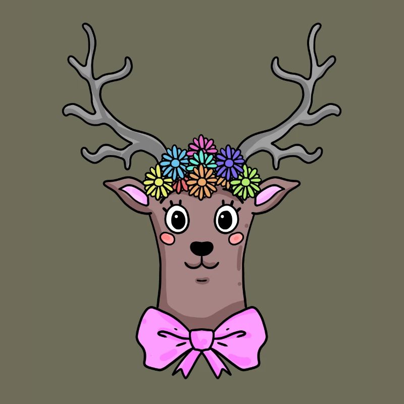 Reh Hirsch Illustration Geschenk