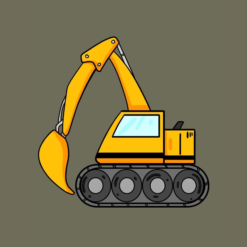 Löffelbagger Ausgräber Bagger Baumaschine